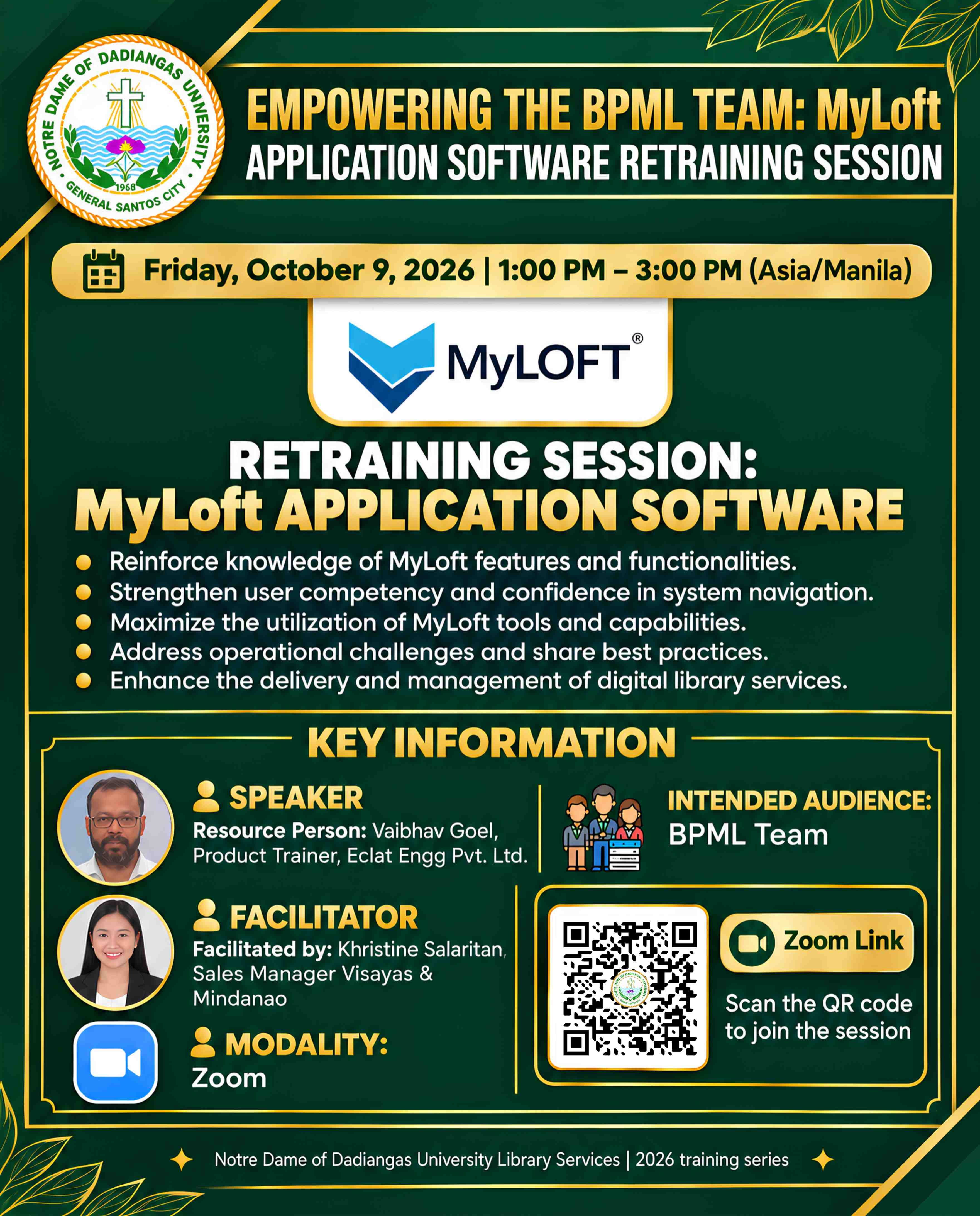 Empowering the BPML Team: Myloft Application Software Retraining Session